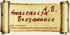 Anastasija Brezanović vizit kartica